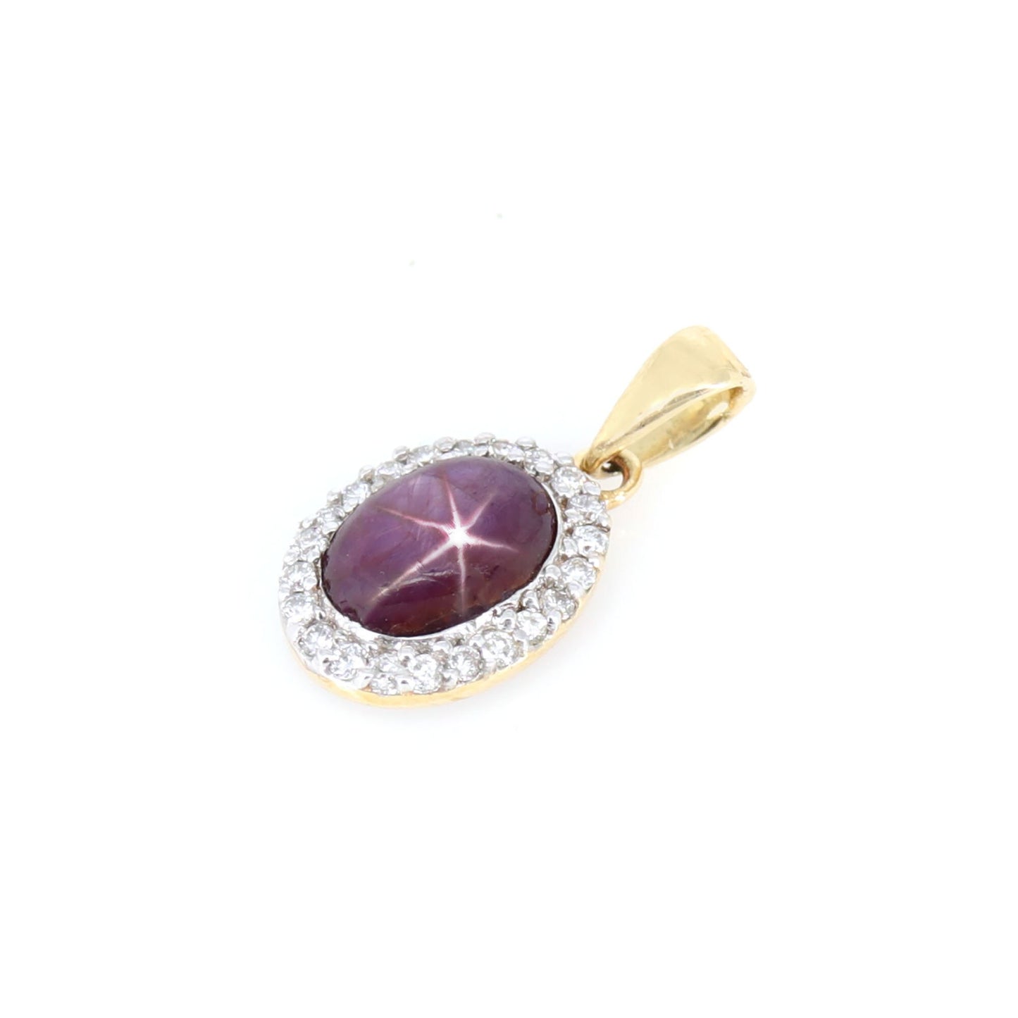 Ruby Star Necklace 14K Gold