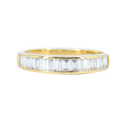 Promise Band Yellow Baguette & Tapered Cut Ring 14K Gold