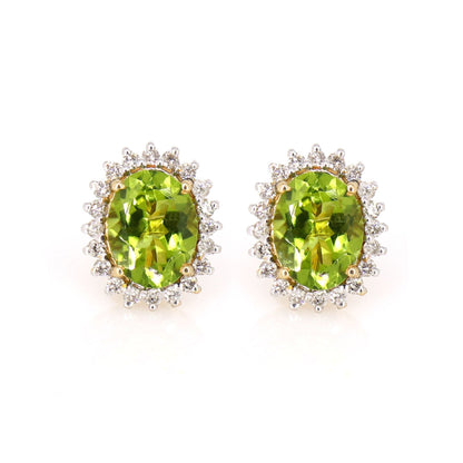 3.61Ct Peridot Earring