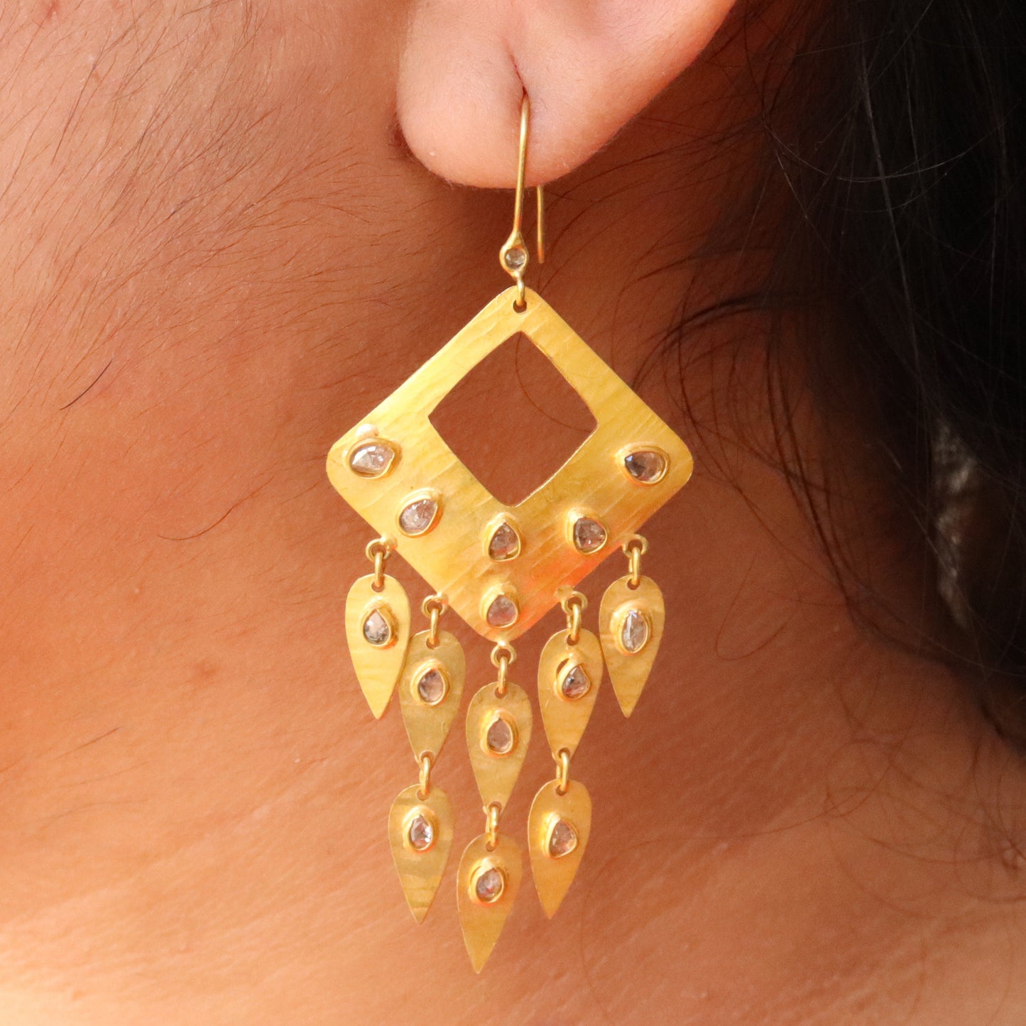 Yellow Earring 18K Gold