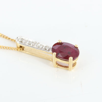 Ruby & Pendant 14K Gold