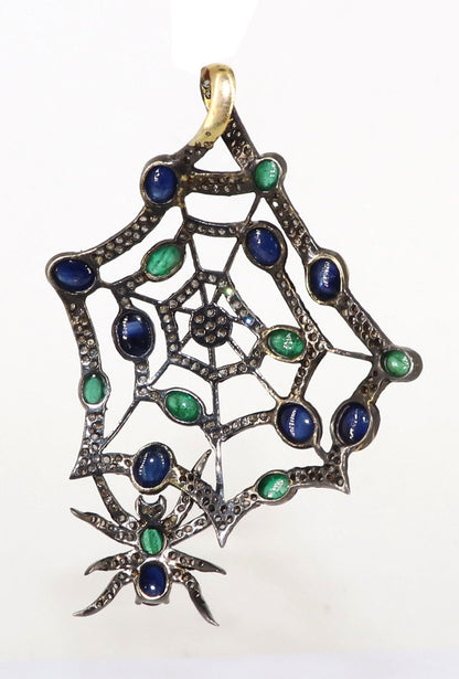 Exclusively Designed Vintage Replica Victorian Spider Net Style Pendant