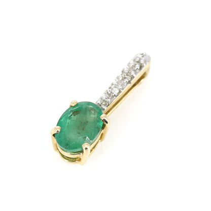 0.88 Emerald Pendant 14K Gold