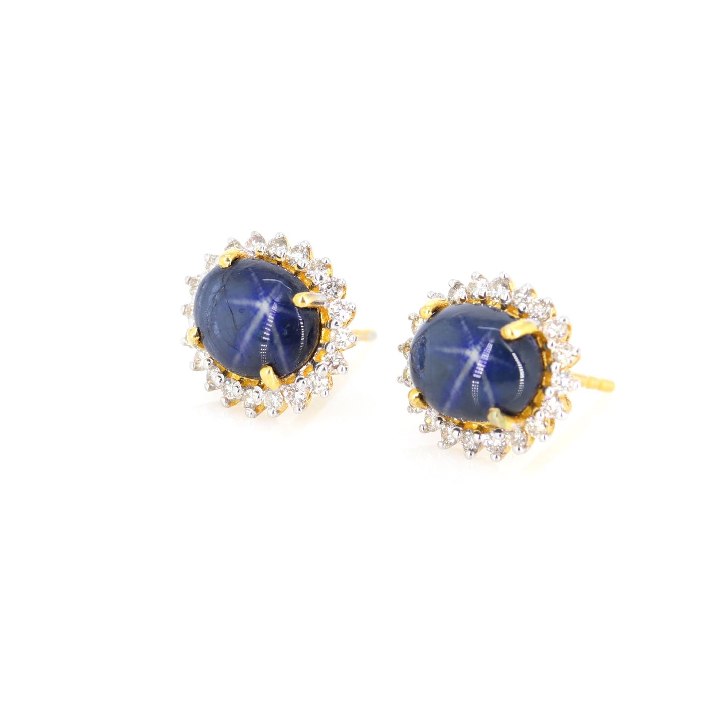 Blue Star Sapphire Jewelry Women Star Sapphire & Pendant 14K Gold