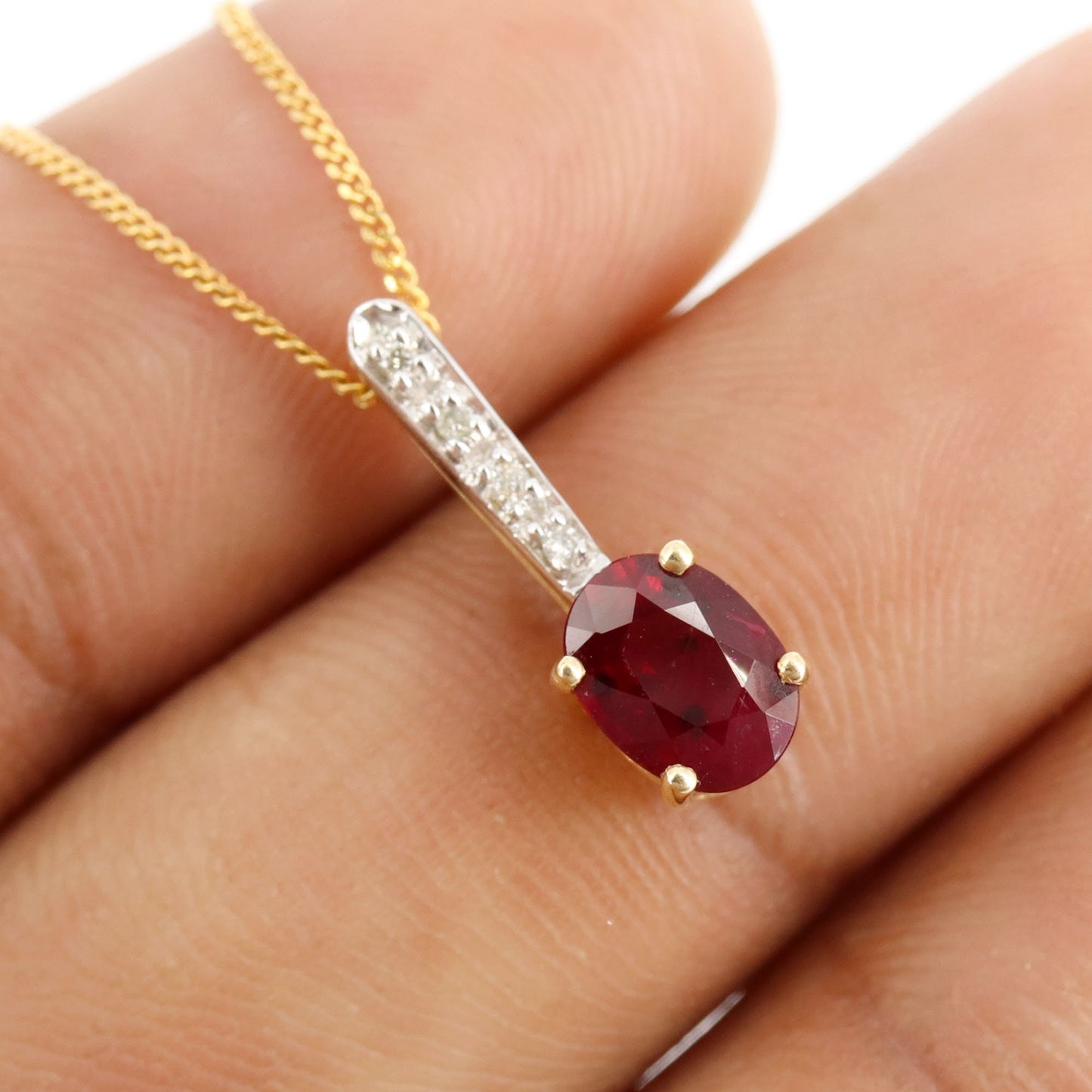 Ruby & Pendant 14K Gold