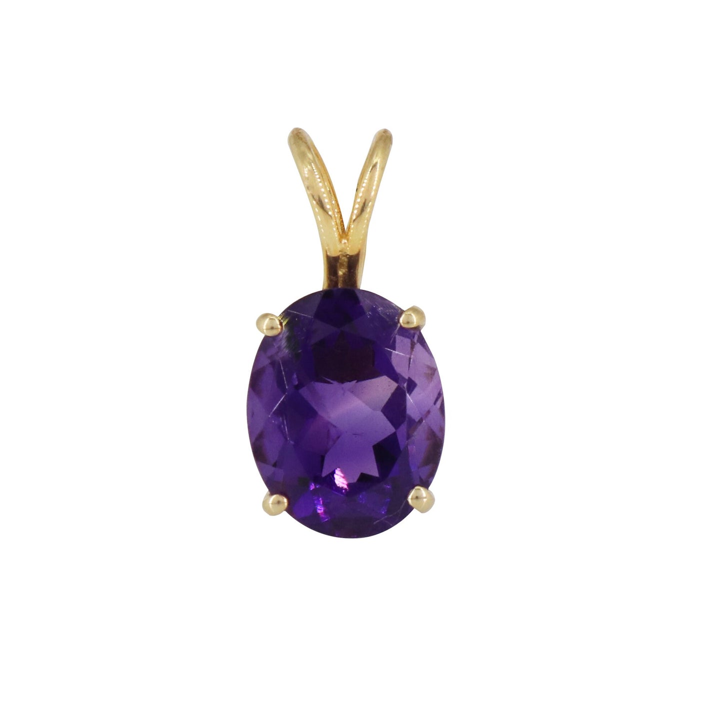 Boho Jewelry Purple Amethyst Necklace 14K Gold