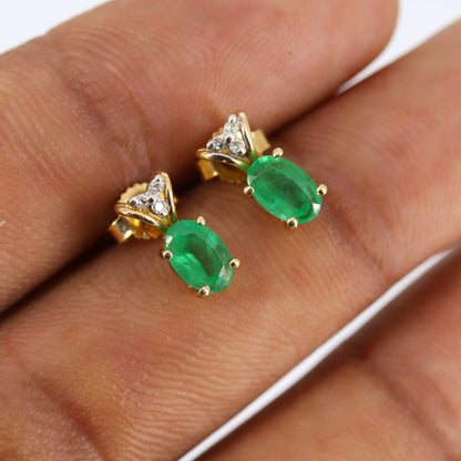 Dainty Yellow Earring 14K Gold