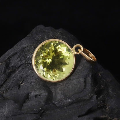 Lemon Topaz Necklace 14K Gold