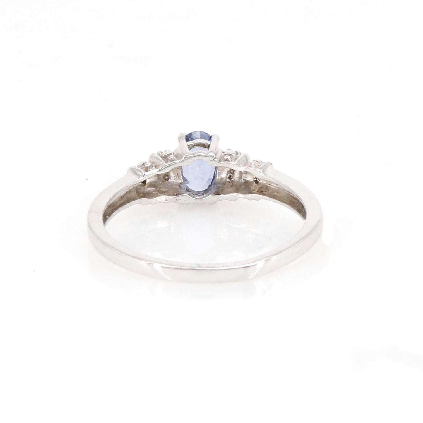 Oval Cut Sapphire Engagement Ring 14K Gold
