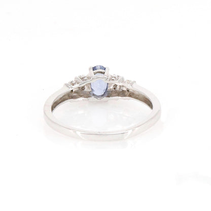 Oval Cut Sapphire Engagement Ring 14K Gold