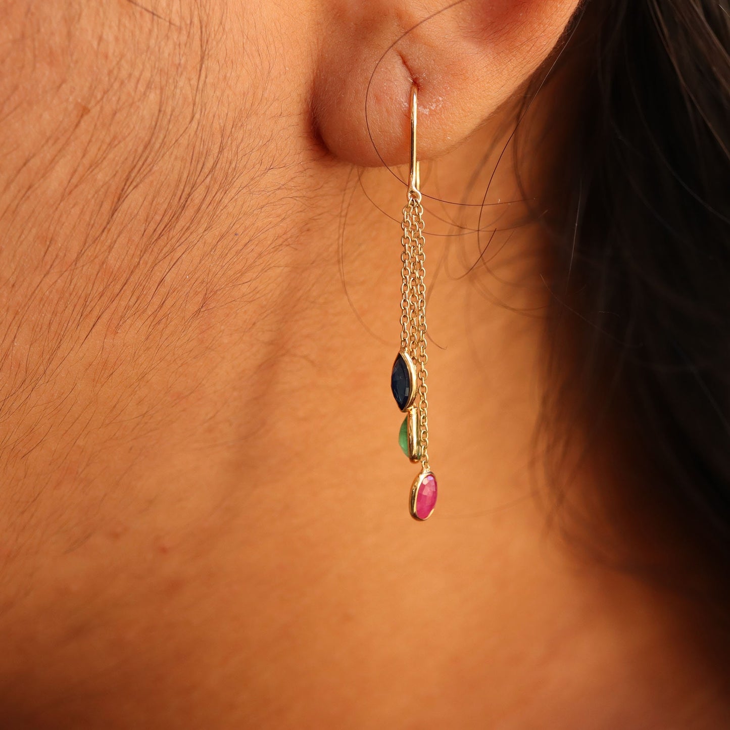 Yellow Handmade Earring 18K Gold