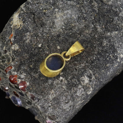 Blue Star Sapphire Pendant 14K Gold