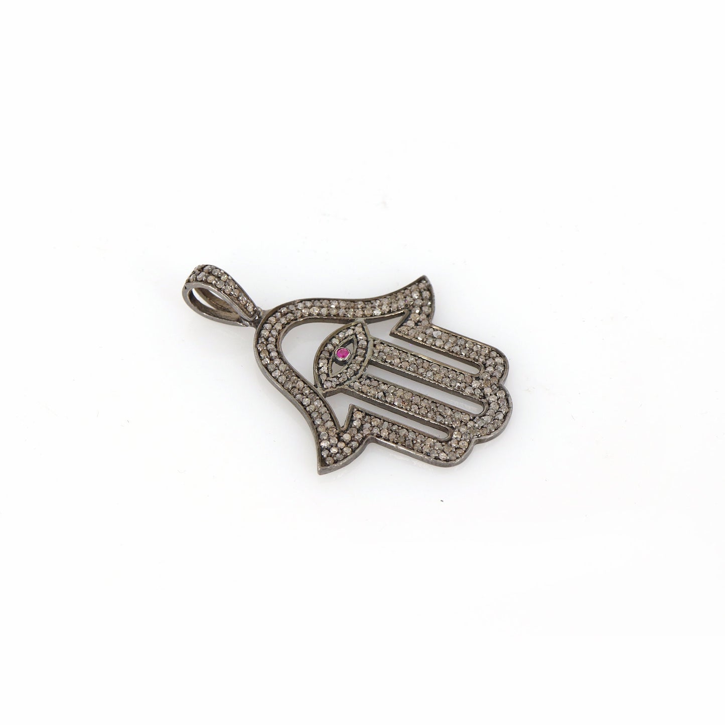 Hamsa Charm Pendant Silver