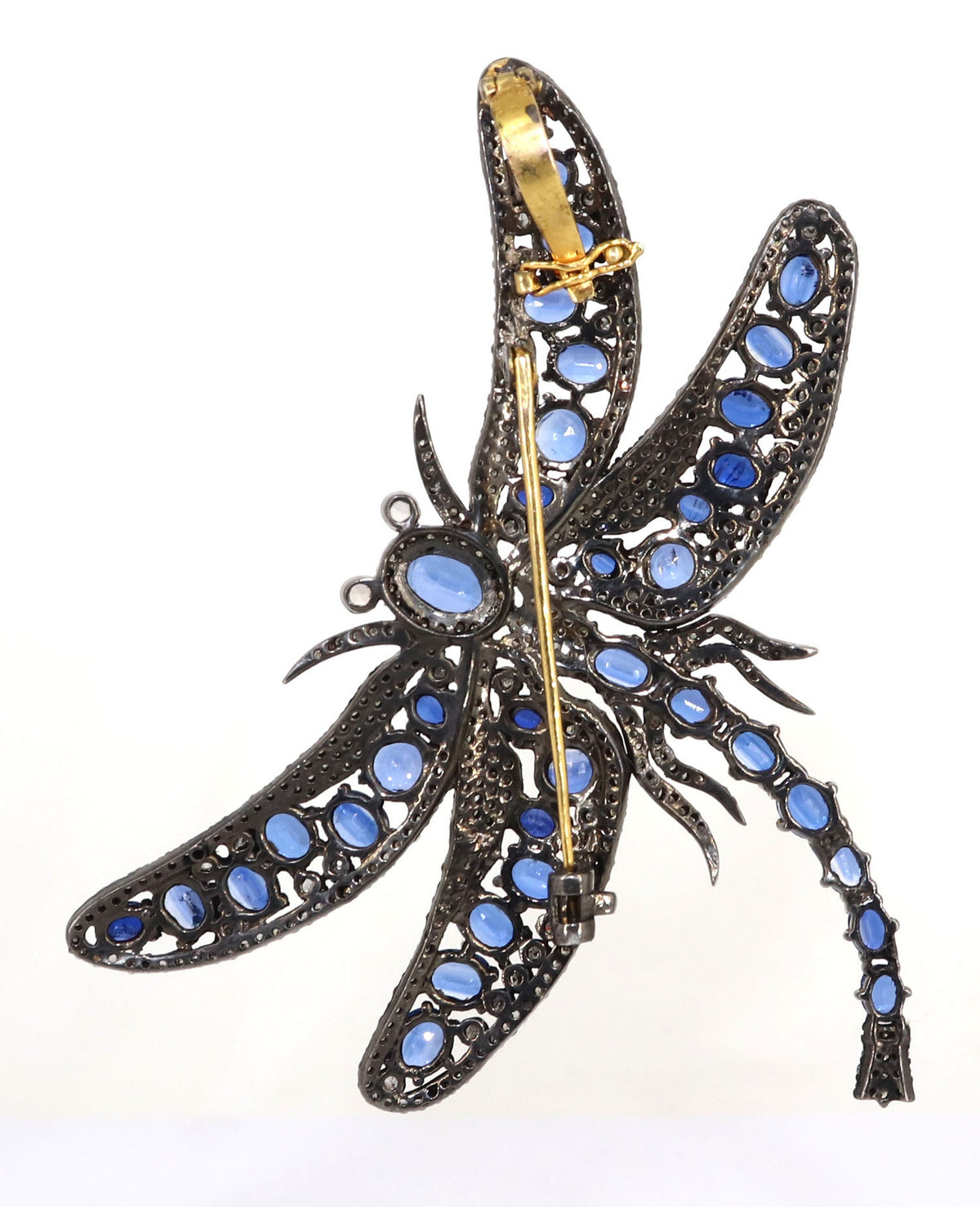 Exclusively Designed Dragon Fly Vintage Replica Brooch Cum Pendent Kynite . Gold