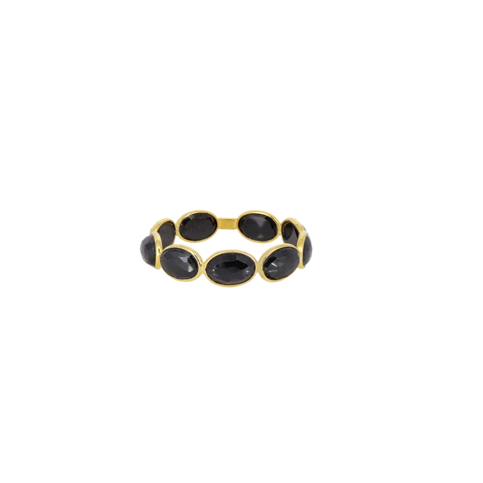 Black Spinel Ring 18K Gold