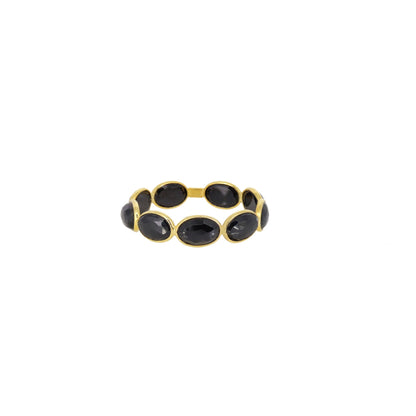 Black Spinel Ring 18K Gold