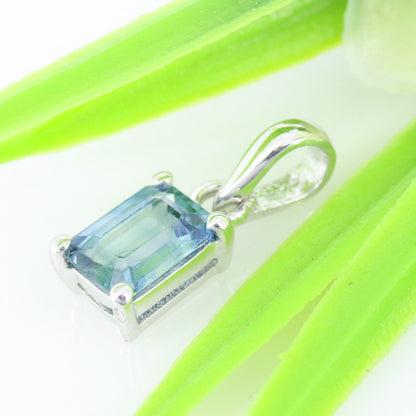 Blue Sapphire Necklace Silver
