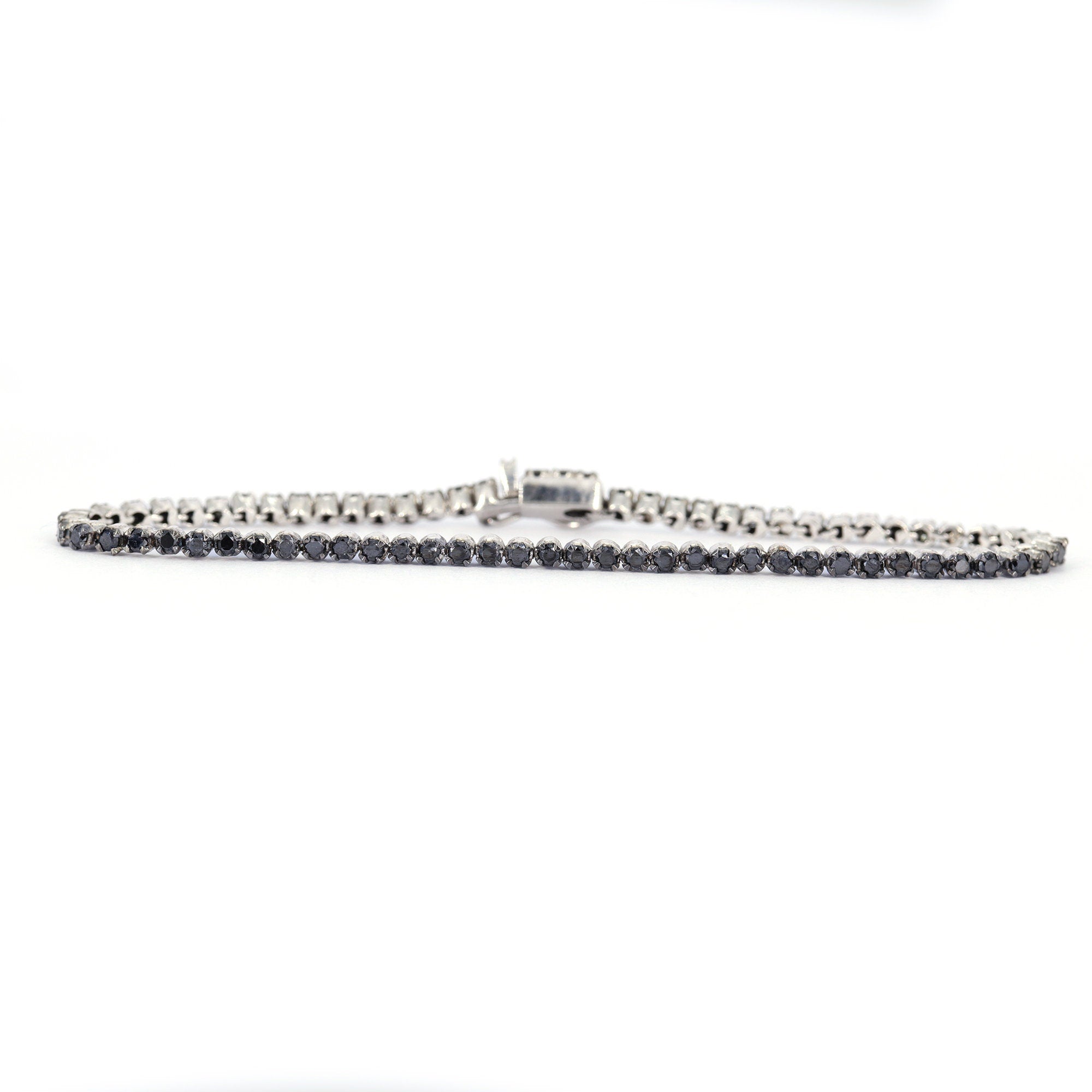 Black Gemstone Bracelet Silver