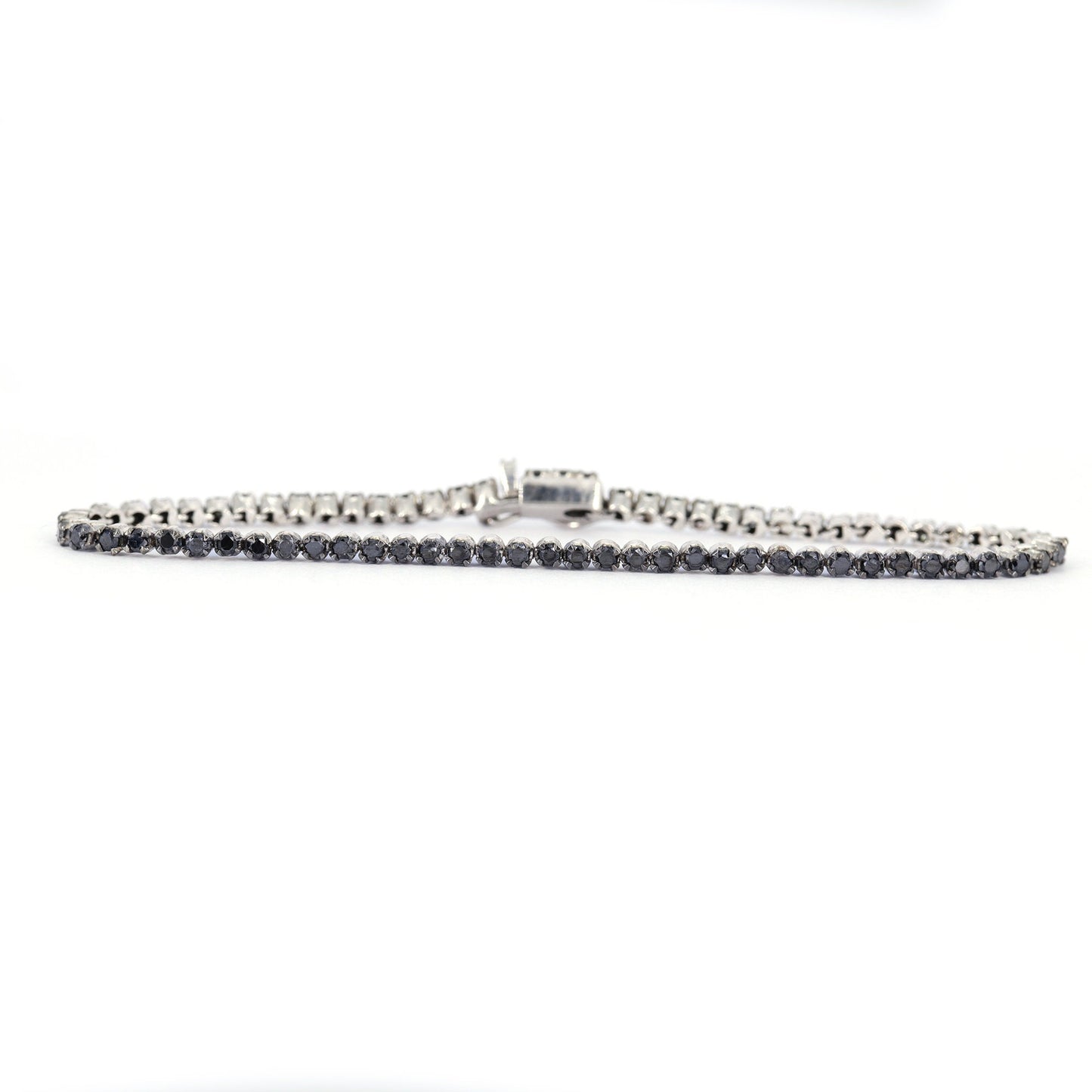 Black Gemstone Bracelet Silver