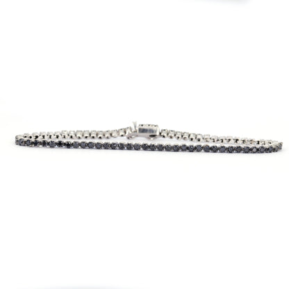 Black Gemstone Bracelet Silver