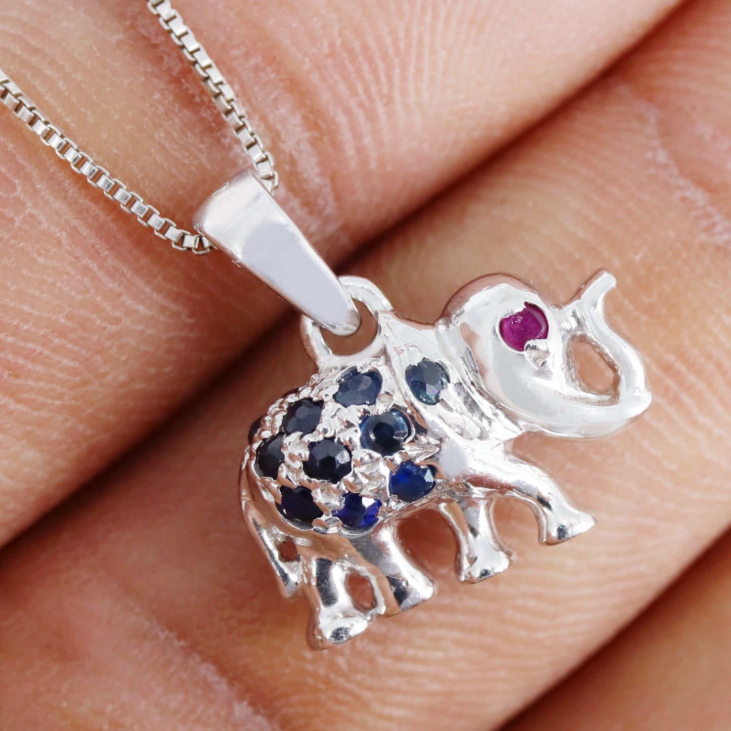 925 Elephant Pendant Silver