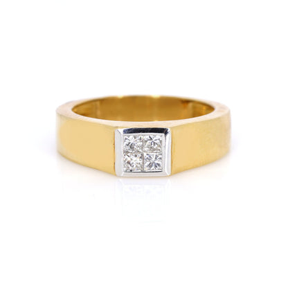 Princess Cut 0.50 Ring 14K Gold