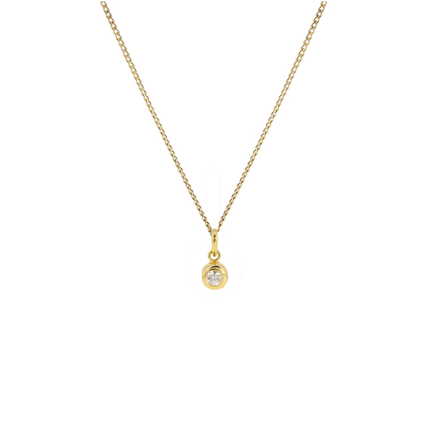 Solitaire Necklace 18K Gold