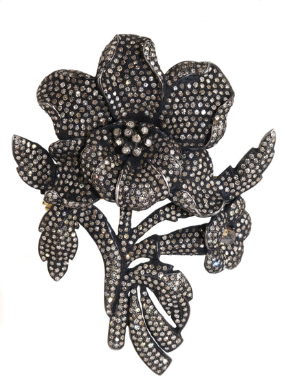 Exclusively Designed Vintage Replica Victorian Beautiful Flower Pendant Gold