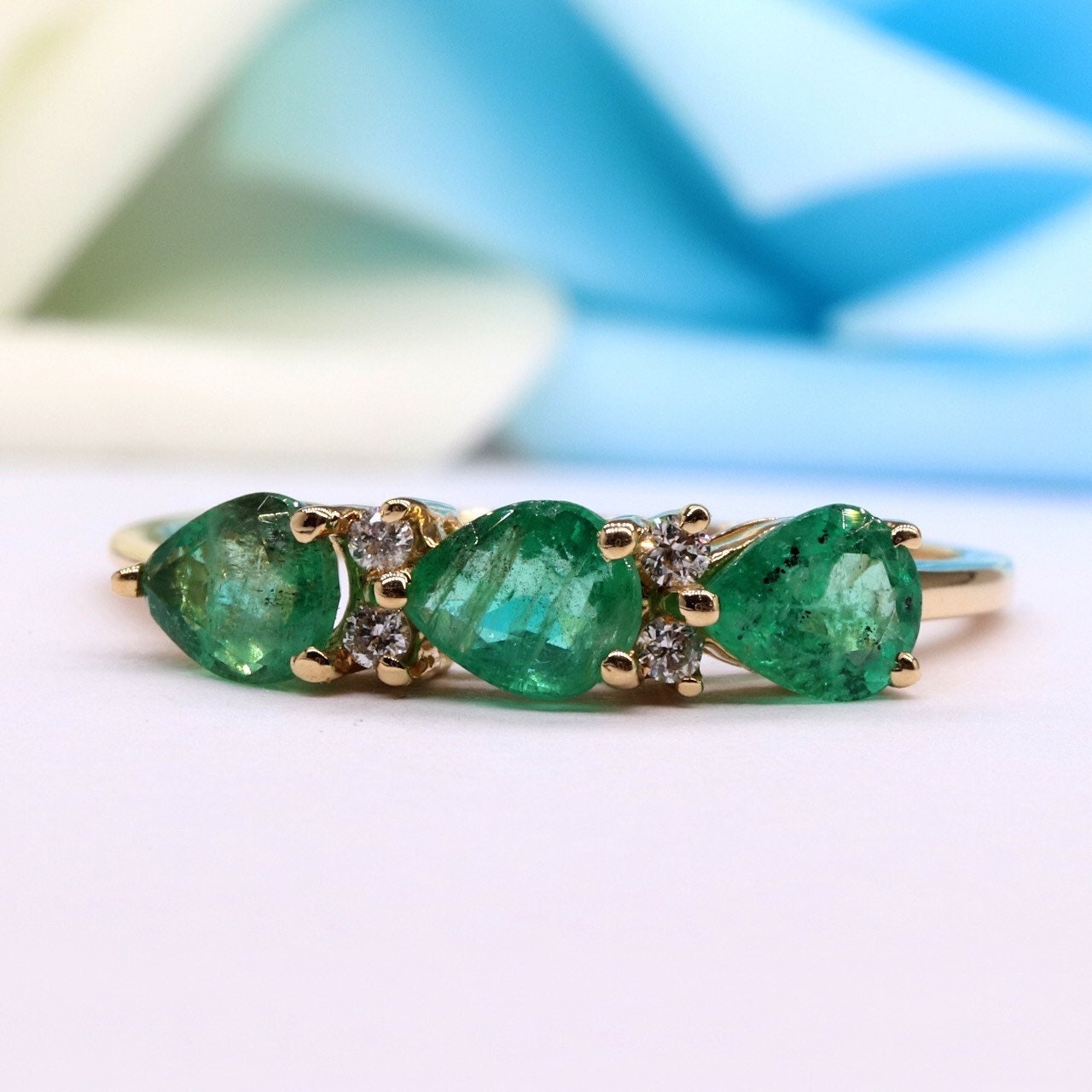 Emerald Ring 14K Gold