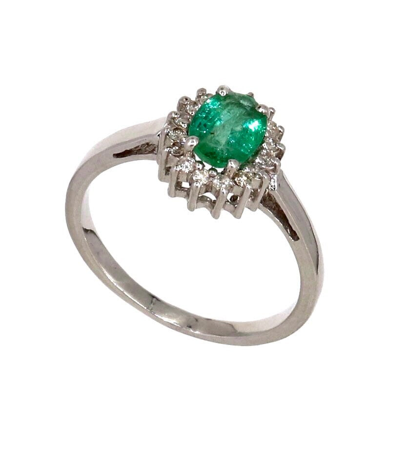 925 Sterling White Rhodium Beautiful Ring Gold