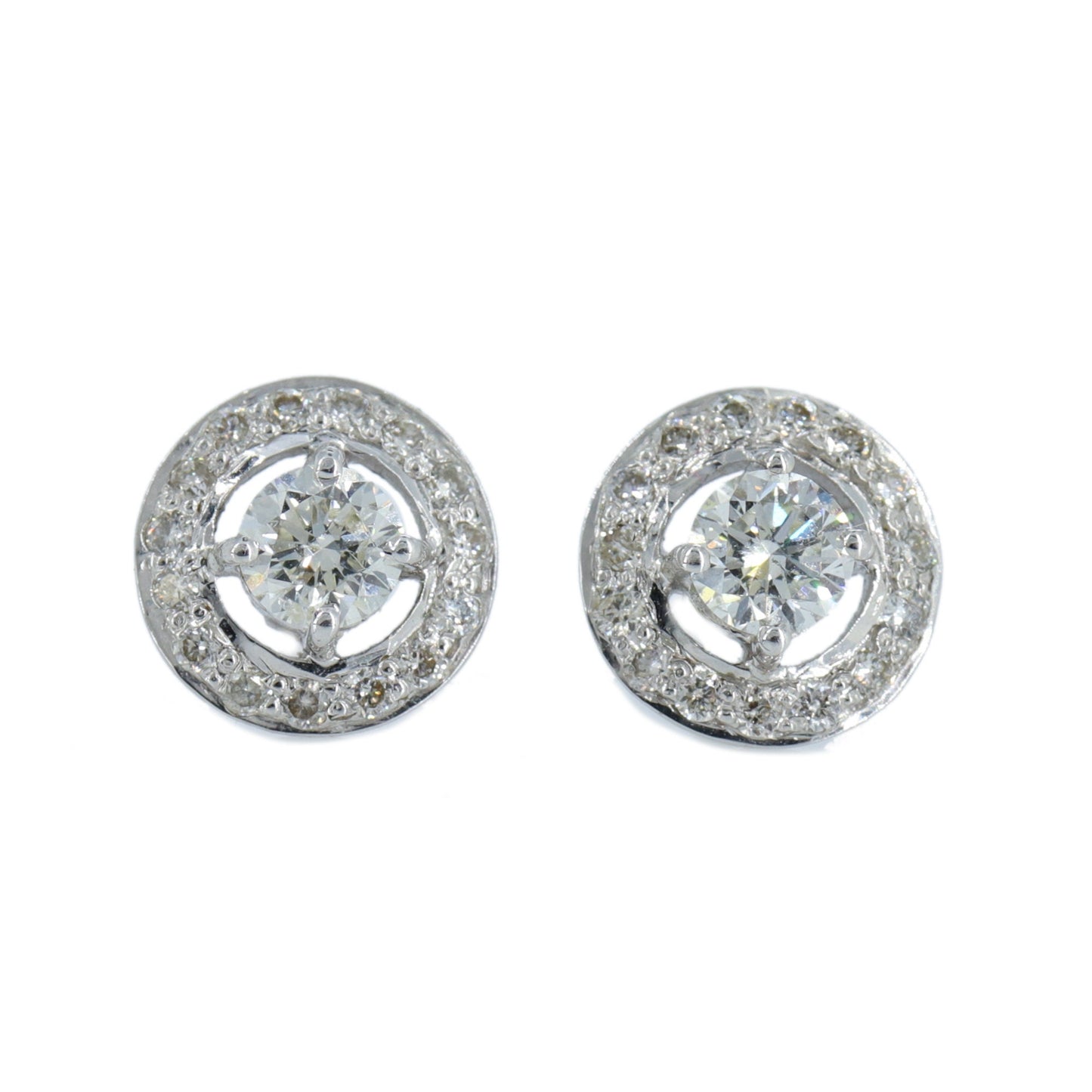 0.60 Halo Earring 18K Gold