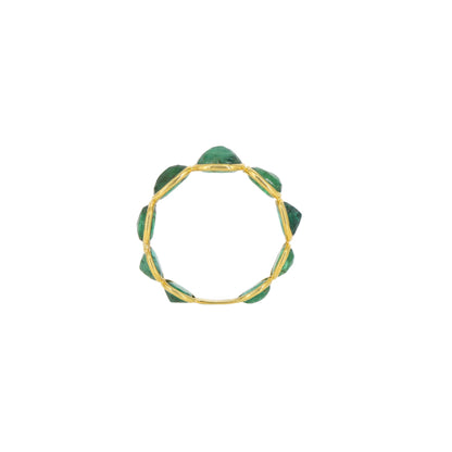 Emerald Eternity Band Ring 18K Gold