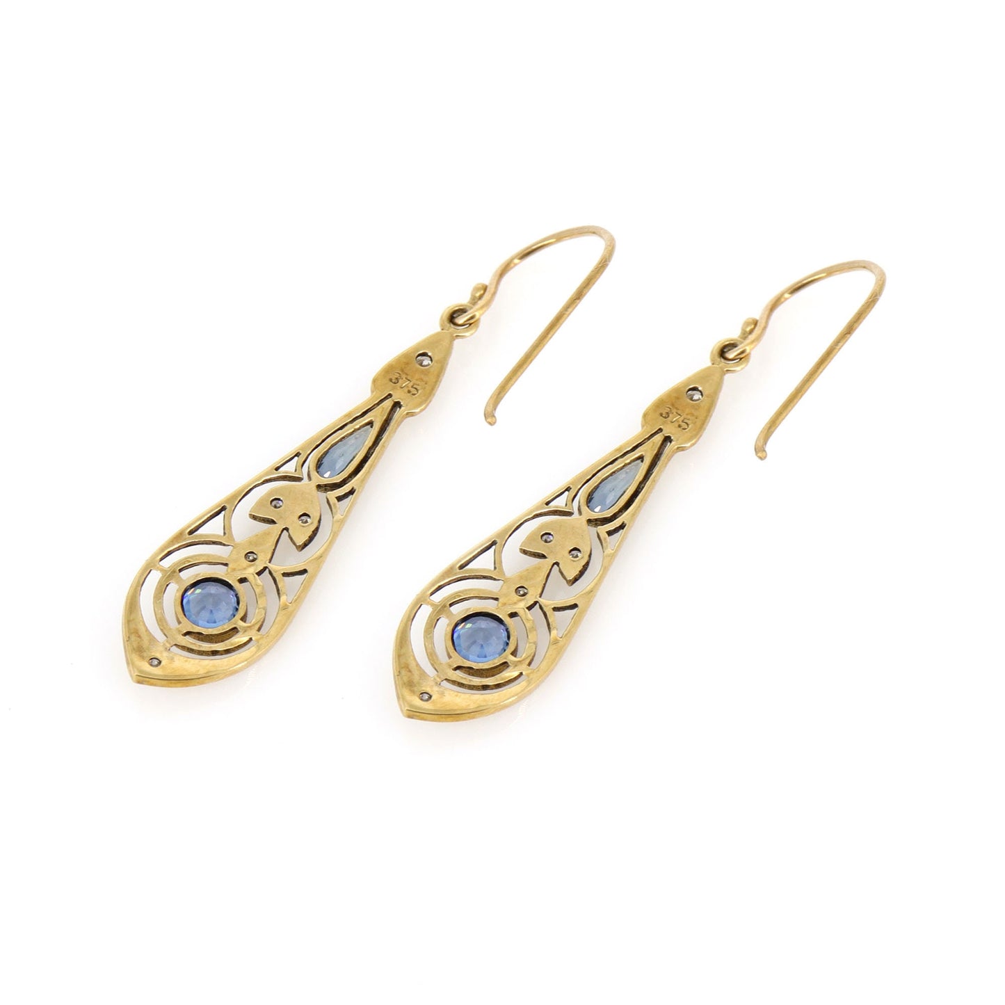 Blue Sapphire Earring Gold