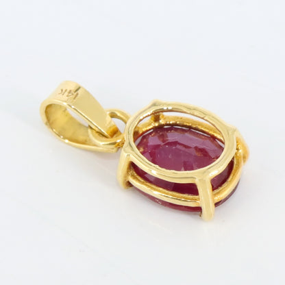 Ruby Pendant 14K Gold