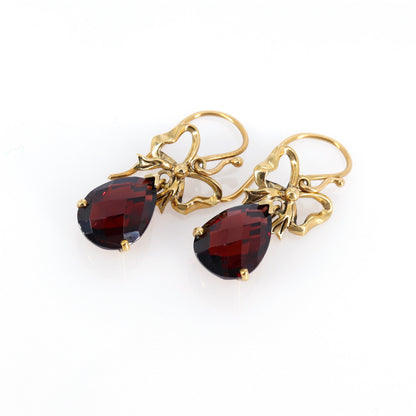9K Yellow Bow Style Earring Gold