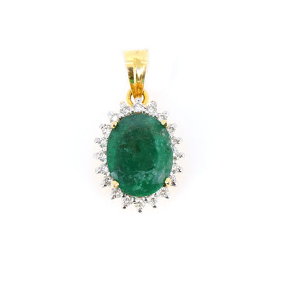 Emerald Pendant 14K Gold