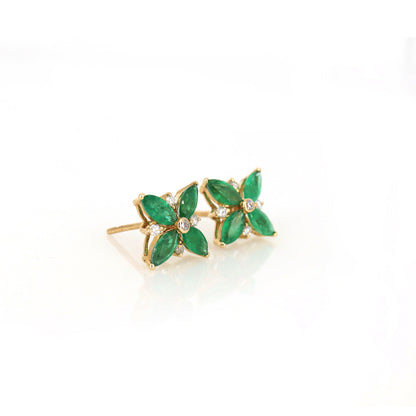 Emerald Earring 14K Gold