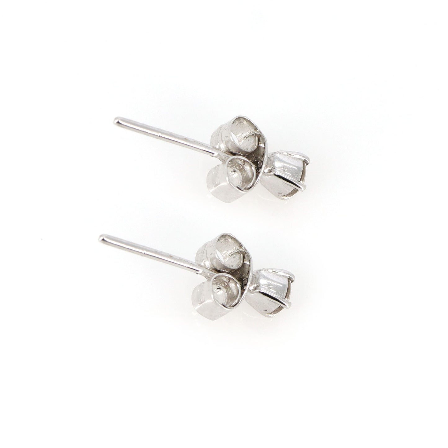 0.10/20 Studs White Studs Real Earring 18K Gold