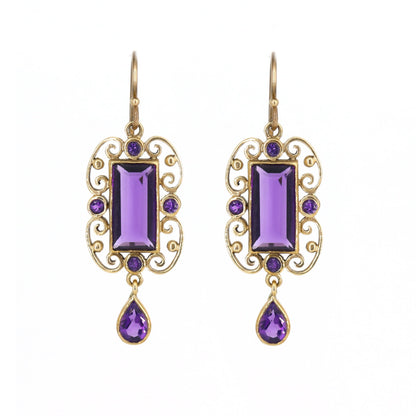 Amethyst Earring Gold