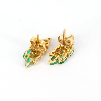 Unique Design Yellow Earring 14K Gold