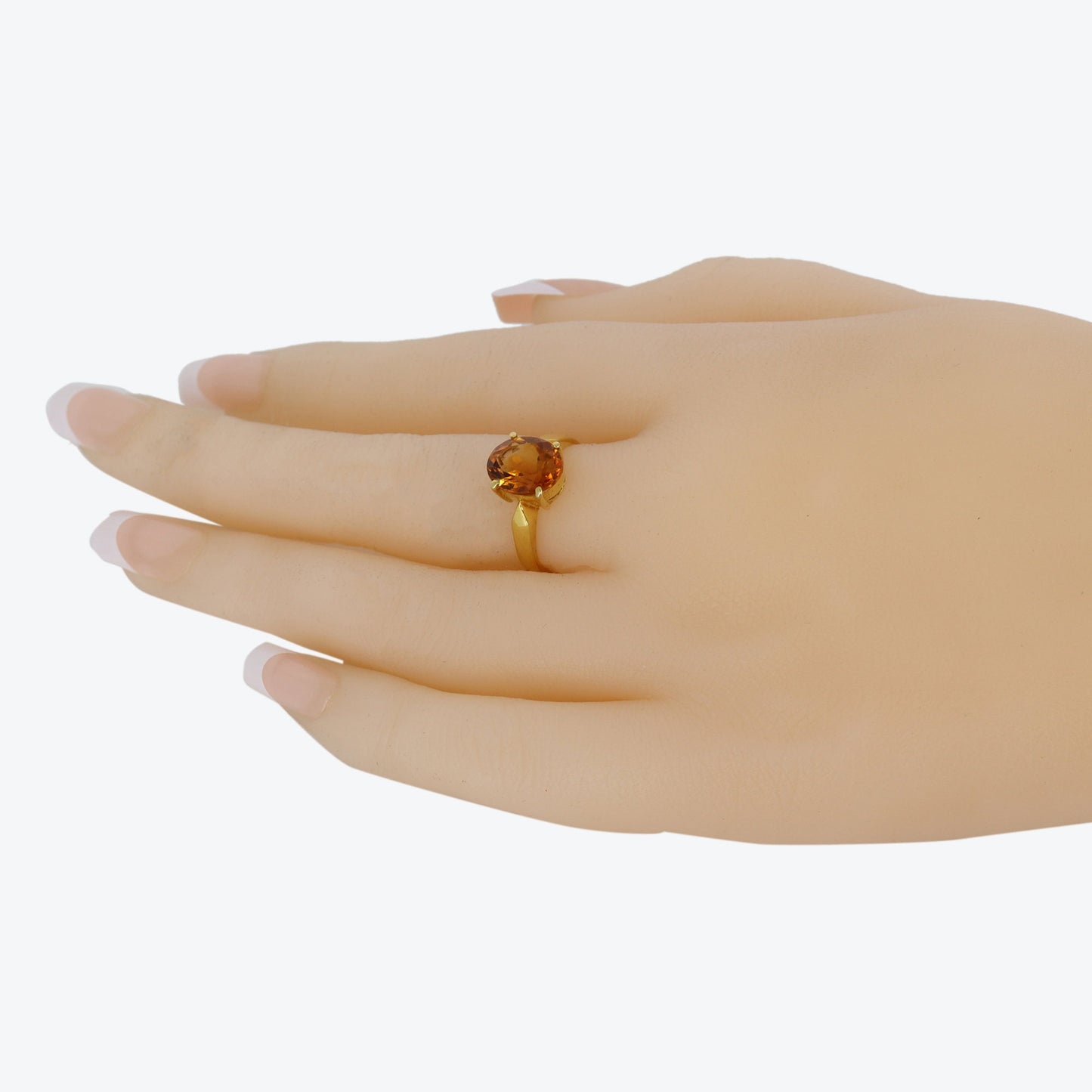 Yellow Citrine Ring 18K Gold