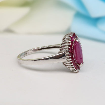 Ruby Ring Silver