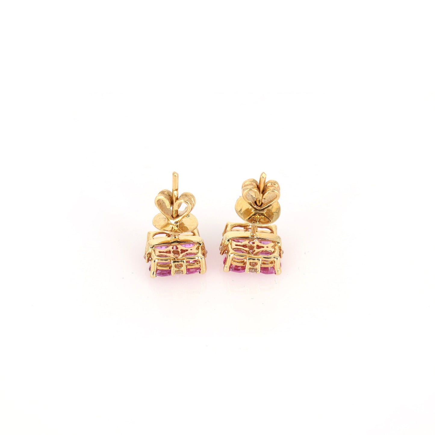 Pink Sapphire Earring 14K Gold