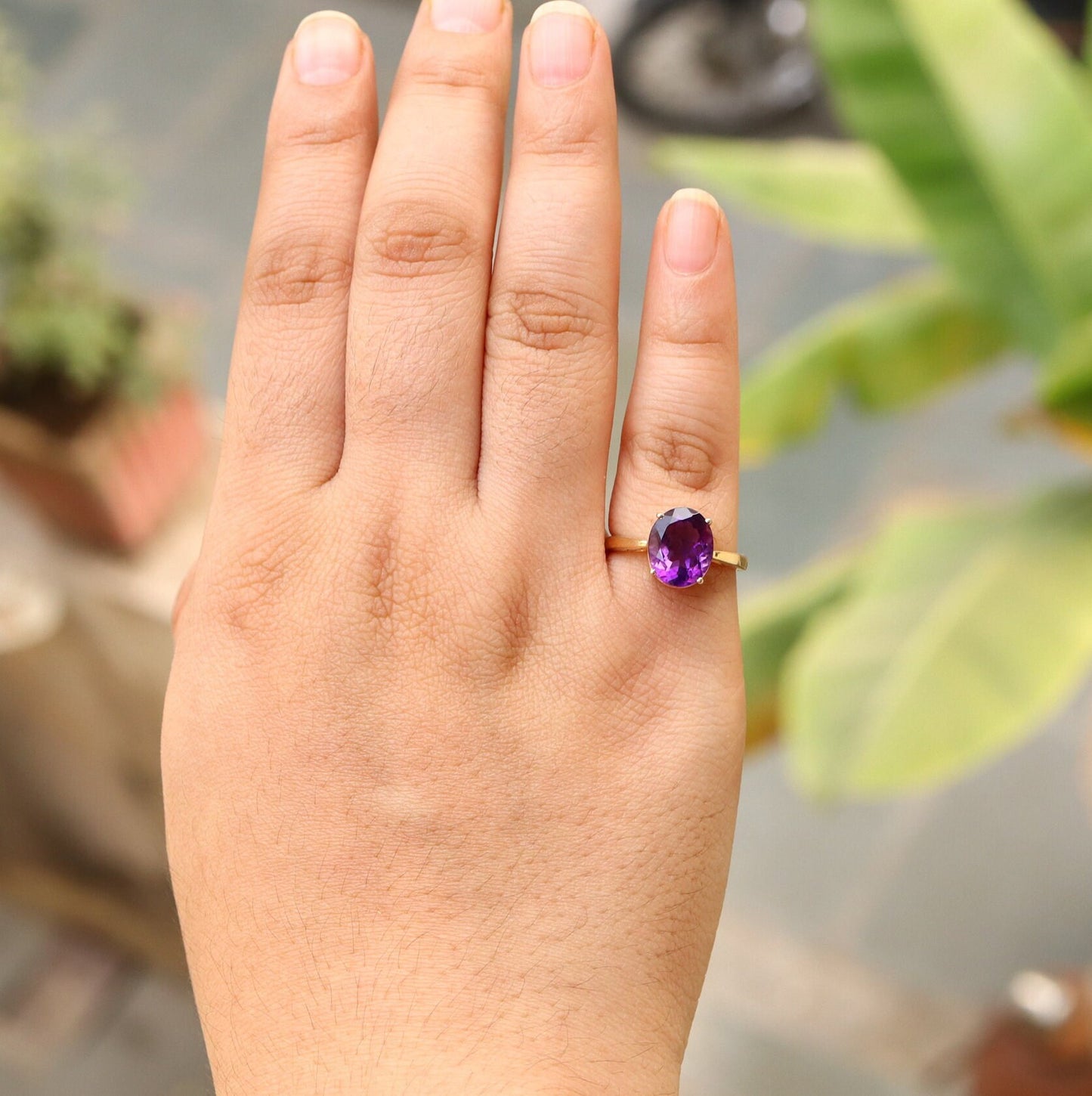 Amethyst Ring 14K Gold