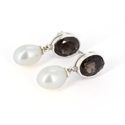 Smoky Quartz Earring Gold