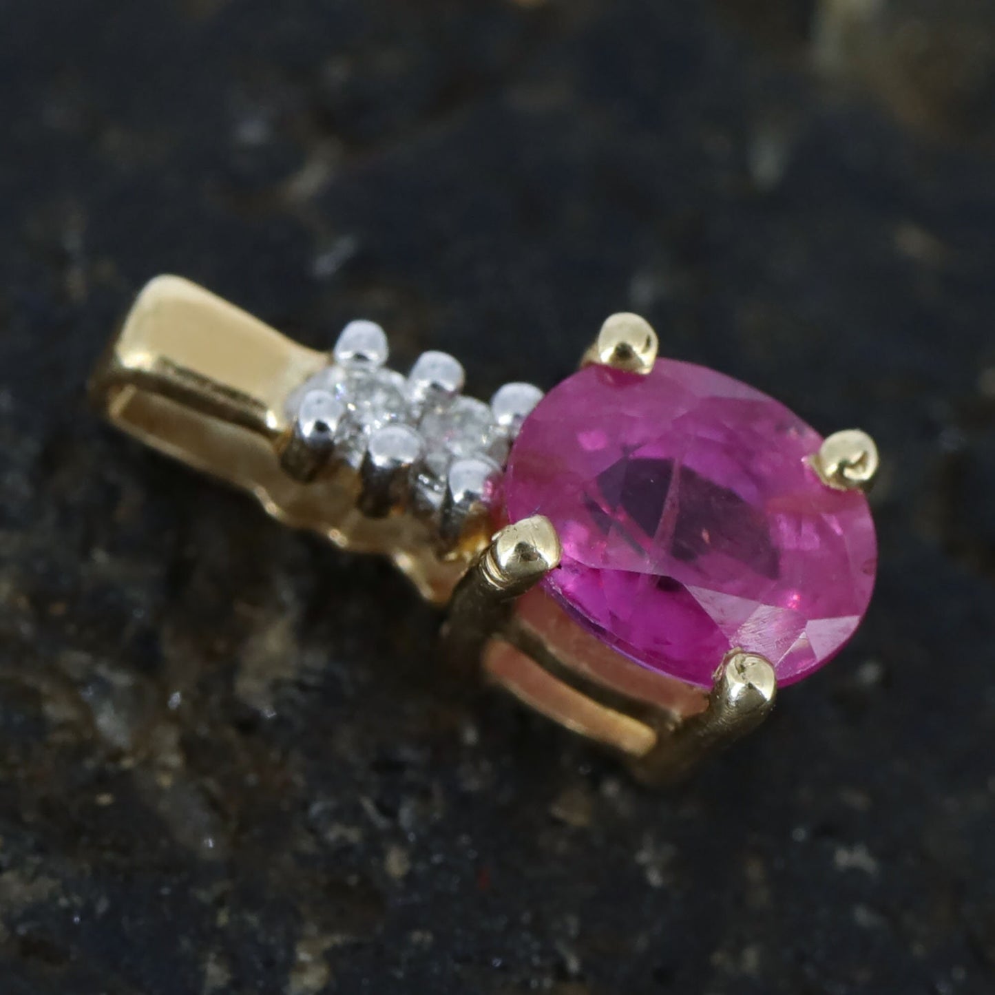 Genuine Ruby Necklace 14K Gold