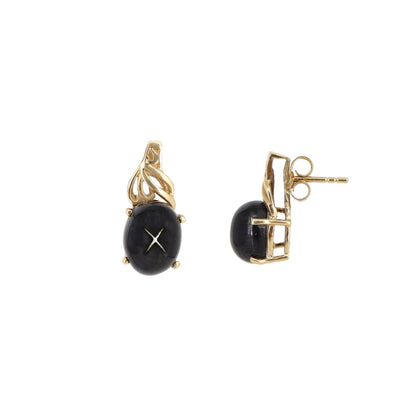 Black Star Earring 14K Gold