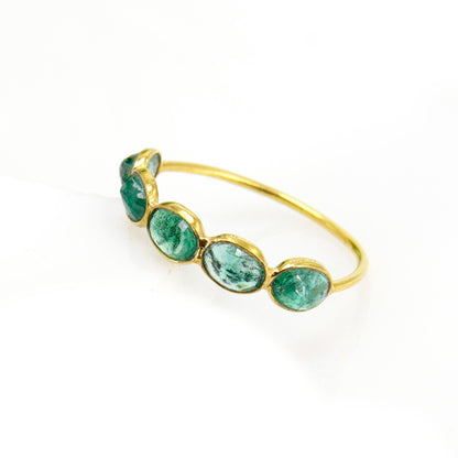 Ruby Emerald Ring 14K Gold