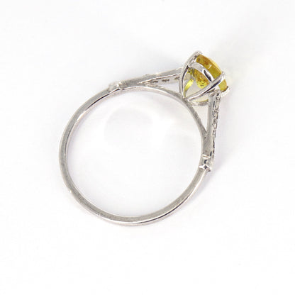 Solitaire Yellow Sapphire Ring 14K Gold