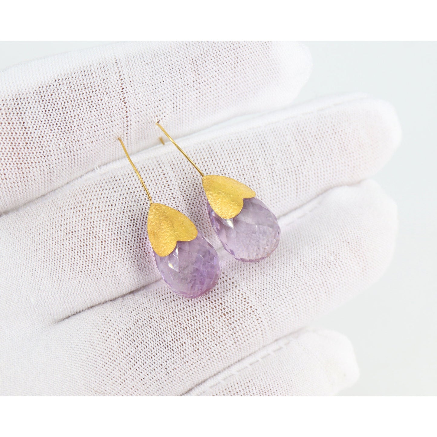Amethyst Earring 18K Gold